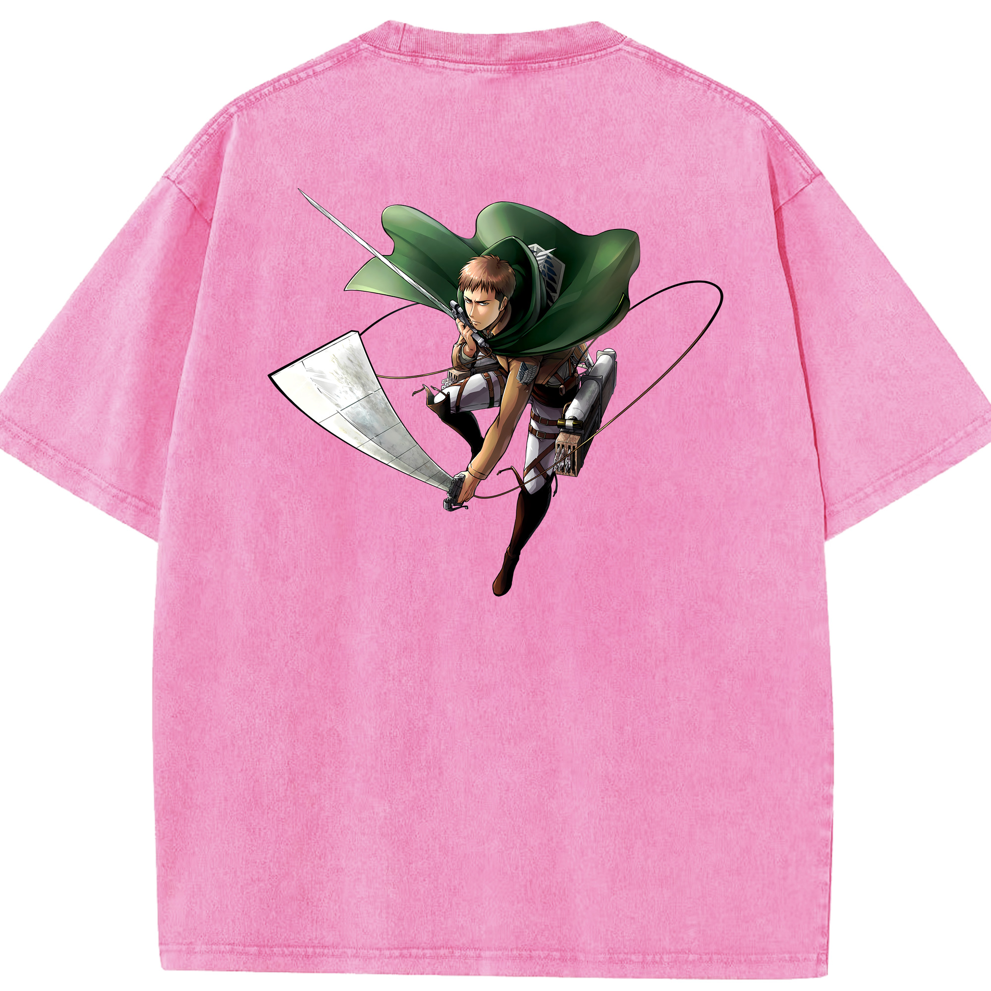 （画像用） 進撃の巨人 Attack on Titan 綿100% ヴィンテージ風 半袖Tシャツ（背面プリント）